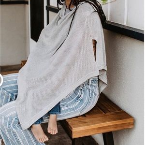 Cocoon by We Are Amma Organic Nursing Cover Grey Organic Cotton